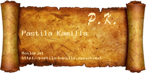 Pastila Kamilla névjegykártya